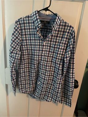 2 pack. Of IC COLLECTION Blue and White Plaid Button-Down Shirt
